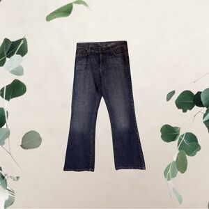 Calvin Klein Women's Regular Fit Blue Jeans Size 12 Flare Dark Wash